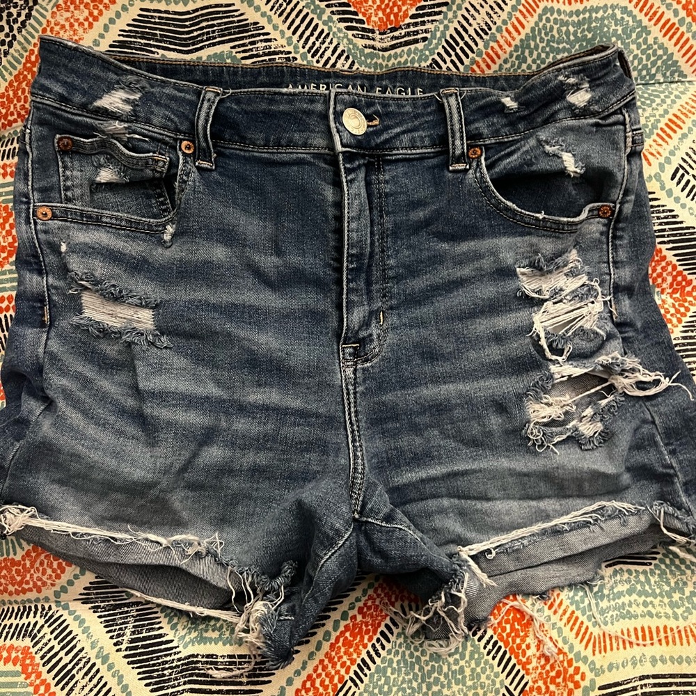 AE distressed shorts